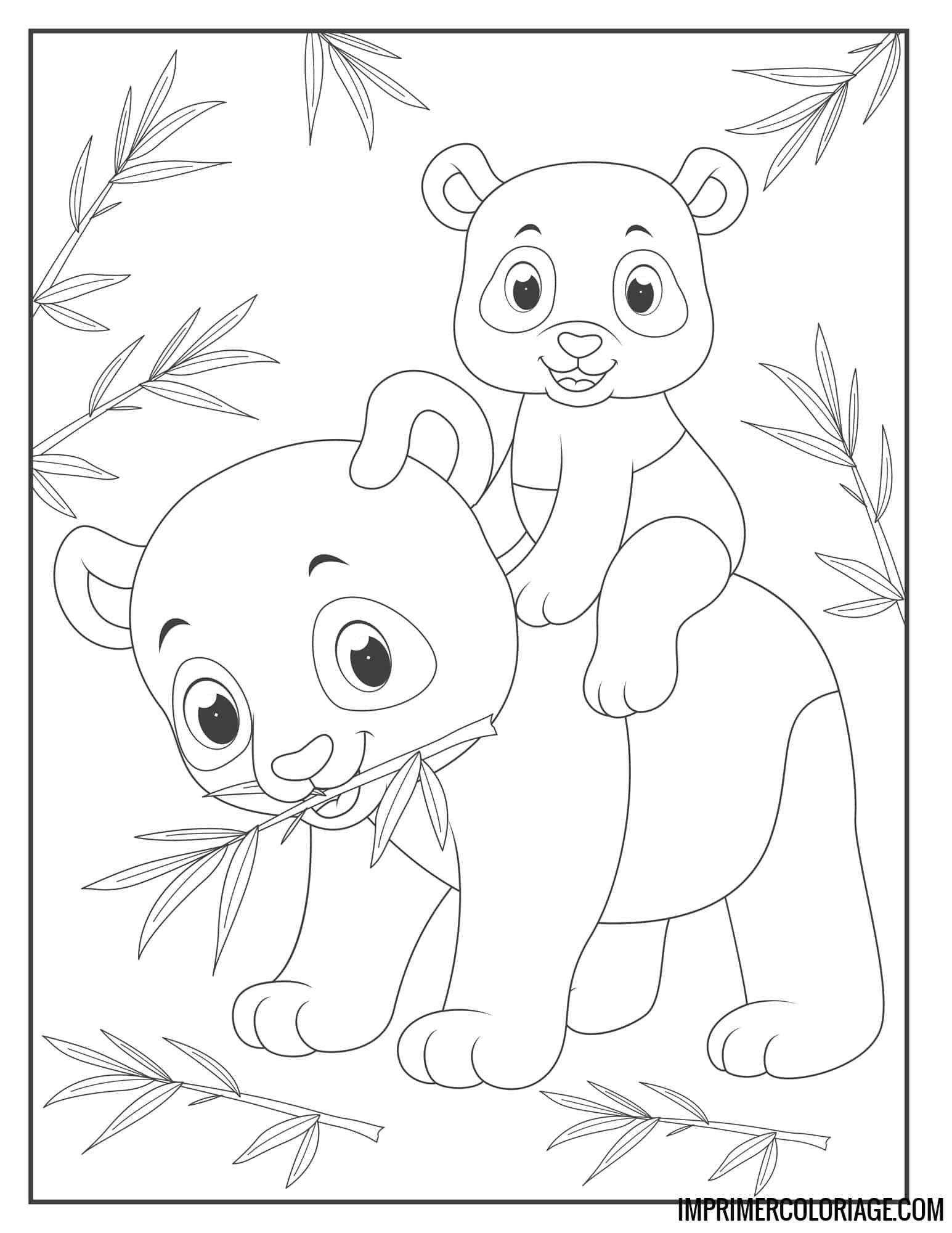 Coloriage Panda Facile Maternelle 2 Ans Dessin Facile à imprimer